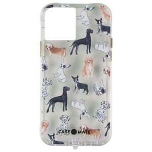 Case-Mate iPhone 12 Pro Max Pup-Arrazi Dog Pattern Clear Phone Case
